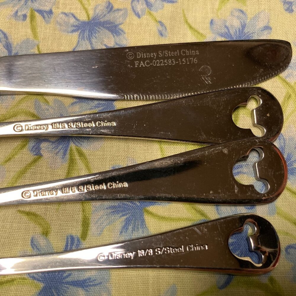 Disney MICKEY MOUSE Stainless Pierced 18/8 Glossy Silverware Flatware - Picture 3 of 5